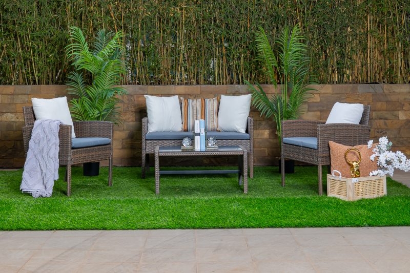 marco 5 seater outdoor sofa (3+1+1) + coffee table