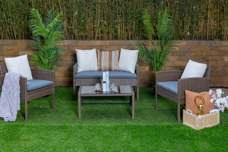 marco 5 seater outdoor sofa (3+1+1) + coffee table