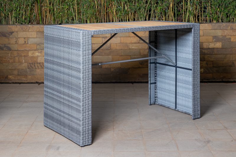 paris 4 seater outdoor bar table + 4 coral chairs