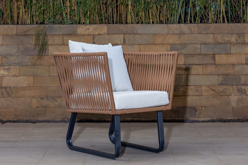 pebble 5 seater outdoor sofa (3+1+1) + coffee table