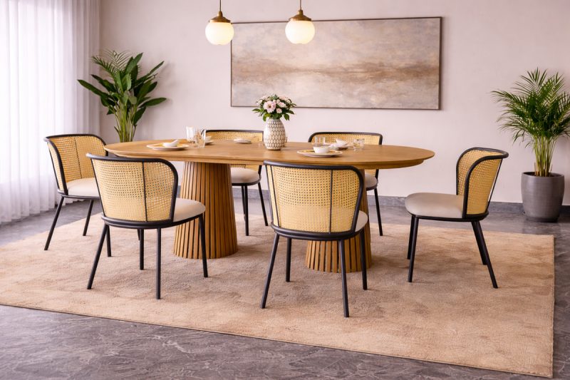 JULES Dining Table + 8 MARTIN Chairs