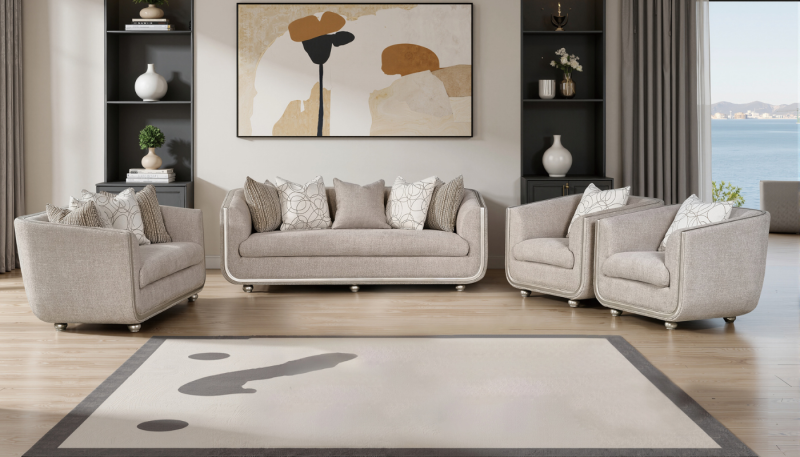 BAKHAM 7 Seater Fabric Sofa (3+2+1+1)