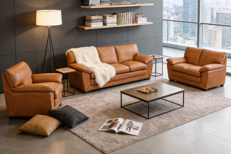 DA VINCHI 7 Seater Leather Sofa (3+2+1+1)
