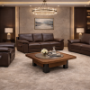 ESTONIA 7 Seater Half Leather Sofa (3+2+1+1)