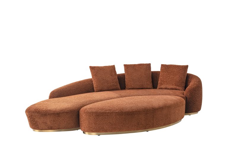 LA LUMIERE Corner Fabric Sofa + Ottoman 12 DSC 5011