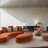 LA LUMIERE Corner Fabric Sofa + Ottoman