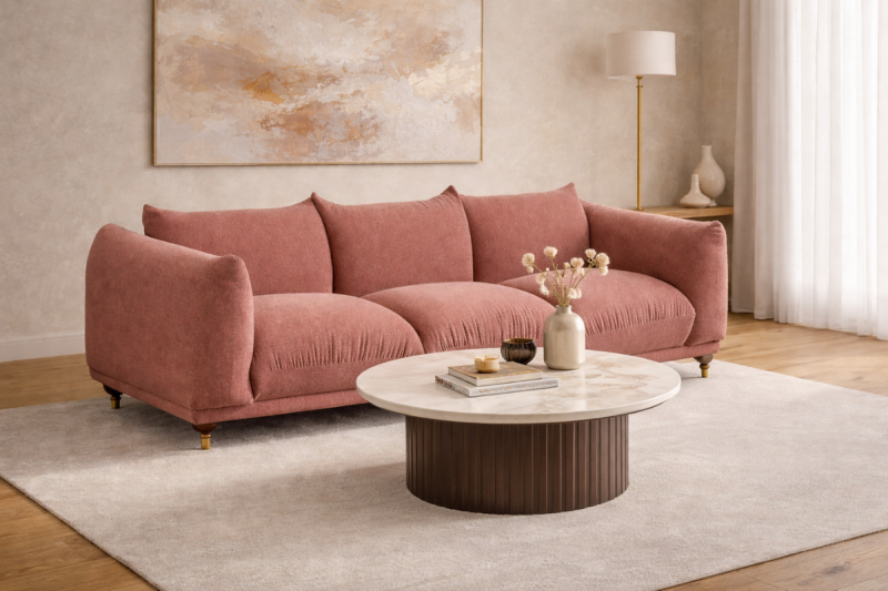 LIYASI 3 Seater Fabric Sofa