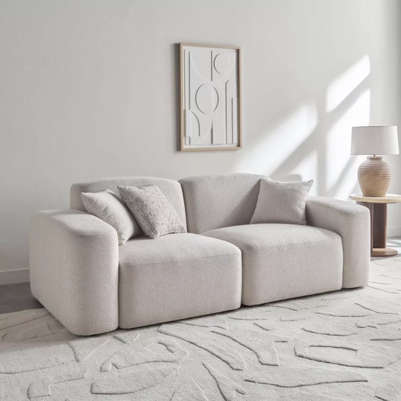 PEBBLE 9 Seater Fabric Sofa (4+3+1+1) 16 Pebble 1
