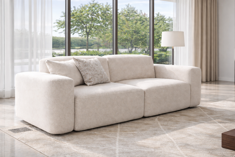 PEBBLE 7 Seater Fabric Sofa (4+3) 10 Pebble sofa 3