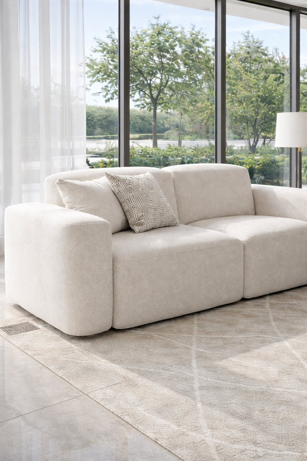PEBBLE 7 Seater Fabric Sofa (4+3) 3 PEBBLE 7 Seater Fabric Sofa (4+3) - Image 3
