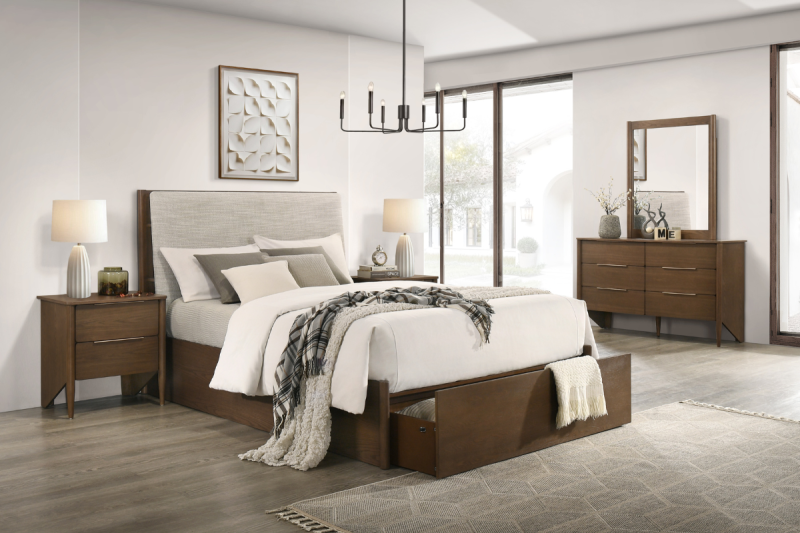 WESTLEY King Bed + 2 Nightstands