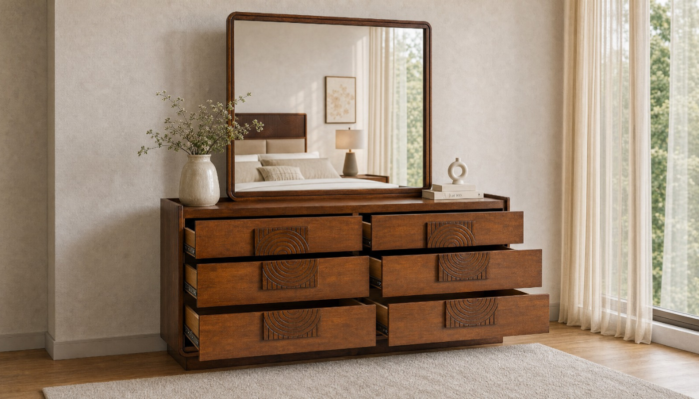 SOVANA Hardwood Dresser Mirror - Image 2