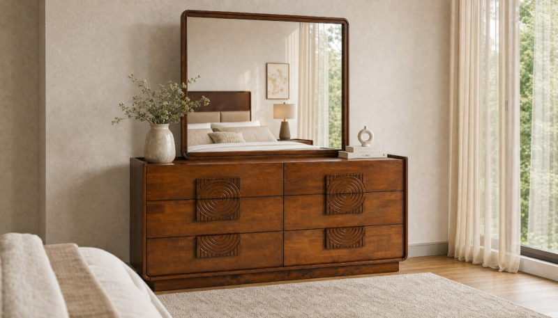 SOVANA Hardwood Dresser Mirror