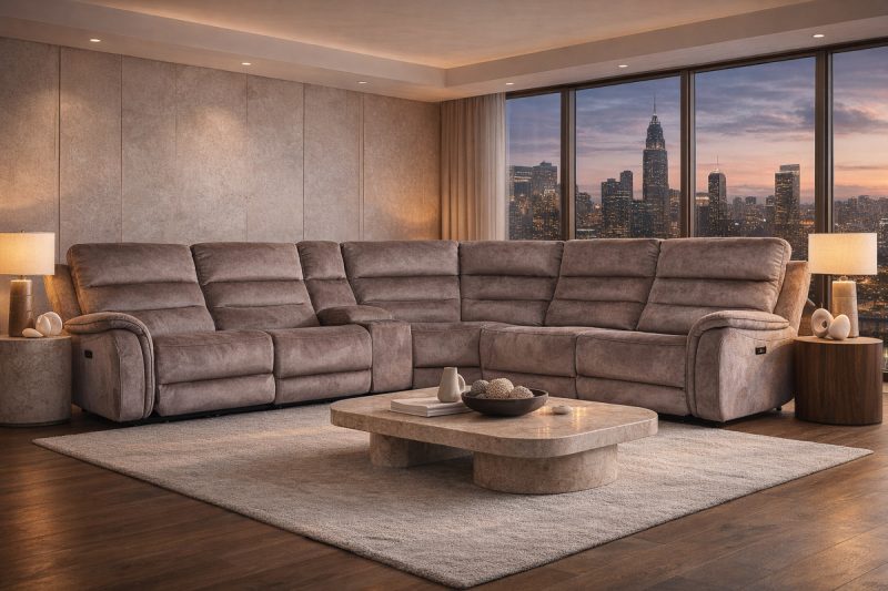 Bruno Corner Recliner Sofa 4