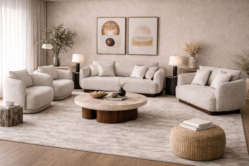 AVERY 7 Seater Fabric Sofa (3+2+1+1)