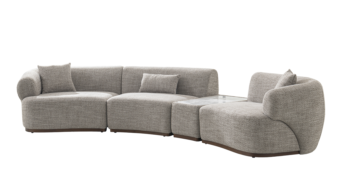 CARLO Sectional Fabric Corner Sofa + Accent Chair - Image 3