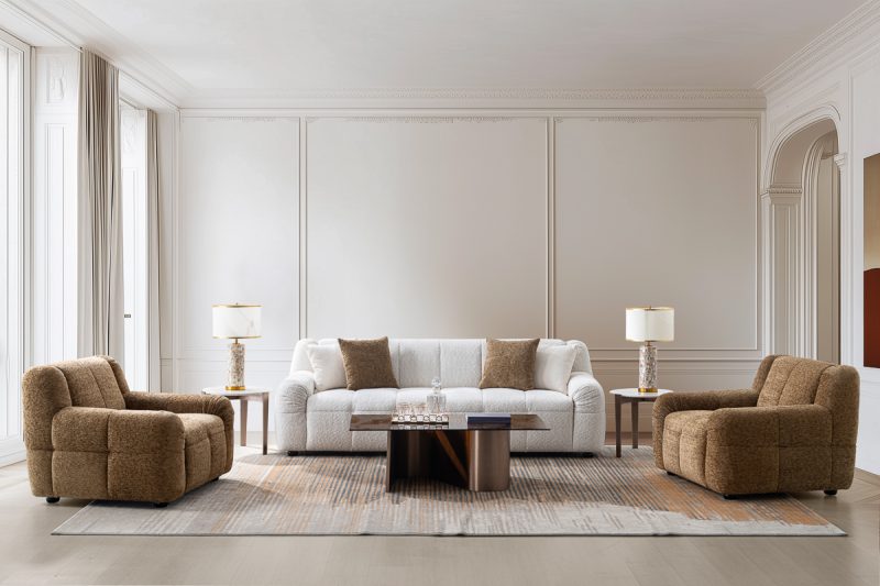 CLAVIER 7 Seater Fabric Sofa (3+2+1+1)