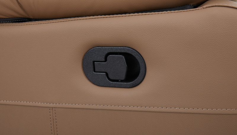 Comfy Single Recliner Leather Sofa Saddle Brown 6