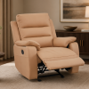 COMFY Half Leather Single Recliner Sofa