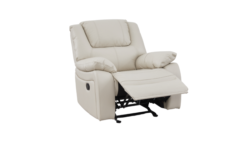 Comfy Single Recliner Leather Sofa Taupe 2