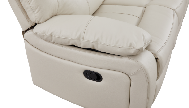 Comfy Single Recliner Leather Sofa Taupe 4