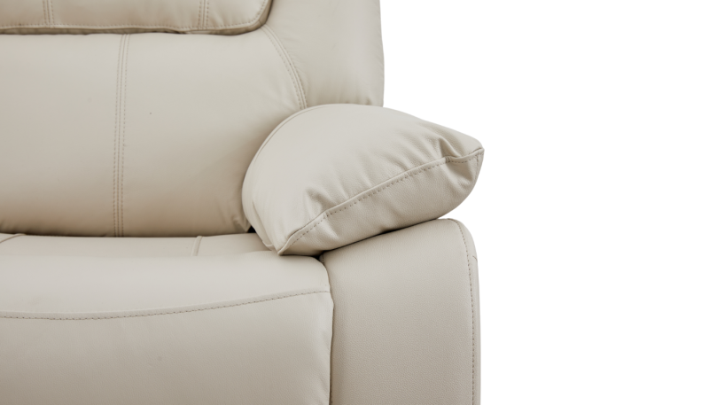 Comfy Single Recliner Leather Sofa Taupe 5