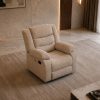 KAYDE Single Fabric Recliner Sofa 2 Kayde 7 s Sofa Khaki 1