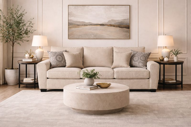 Leno fabric sofa set 3