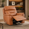 Max Single Recliner Leather Sofa Brown
