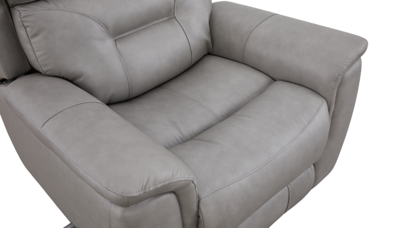 Max Single Recliner Leather Sofa Grey 6