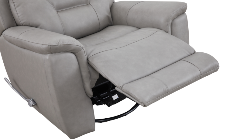 Max Single Recliner Leather Sofa Grey 8