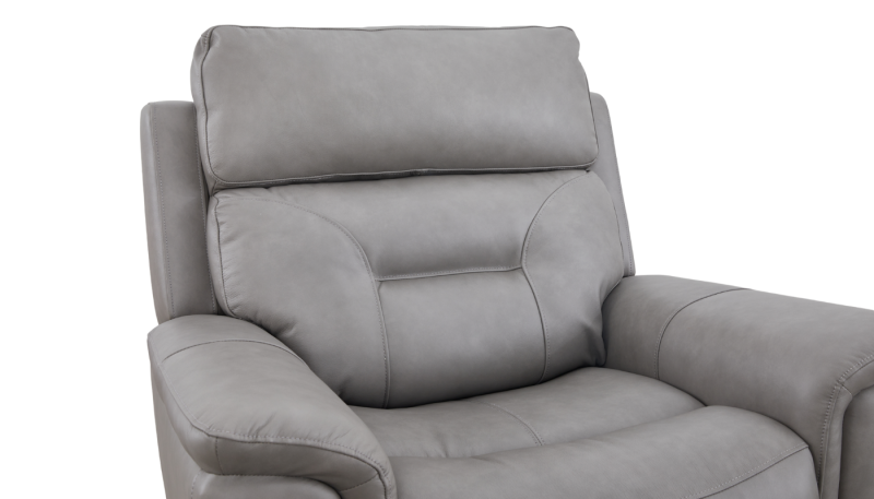 Max Single Recliner Leather Sofa Grey 9