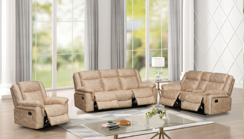MENLO 7 Seater Fabric Recliner Sofa (3+2+1+1)