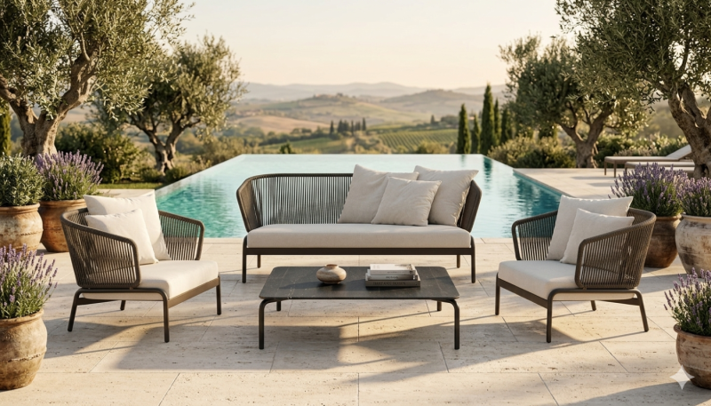 PLATINUM 4 Seater Outdoor Sofa (3+1) + Coffee Table