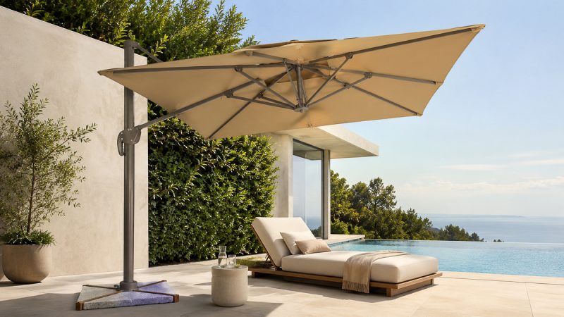 SAND Outdoor Umbrella + Cantilever Base