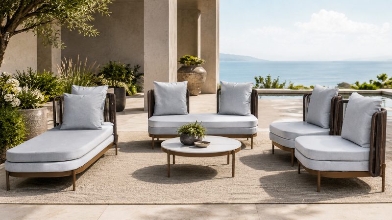 THE RIVERA  Outdoor Sofa (2+1+1)+ Chaise + Coffee Table