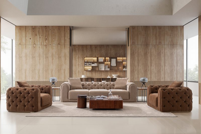 WHISPER 8 Seater Fabric Sofa (4+3+1)