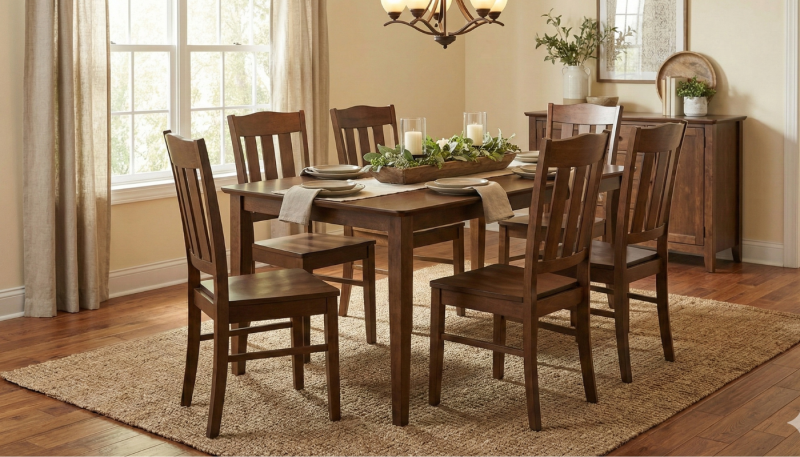 CHARMANT Dining Table + 6 Lasta Dining Chairs