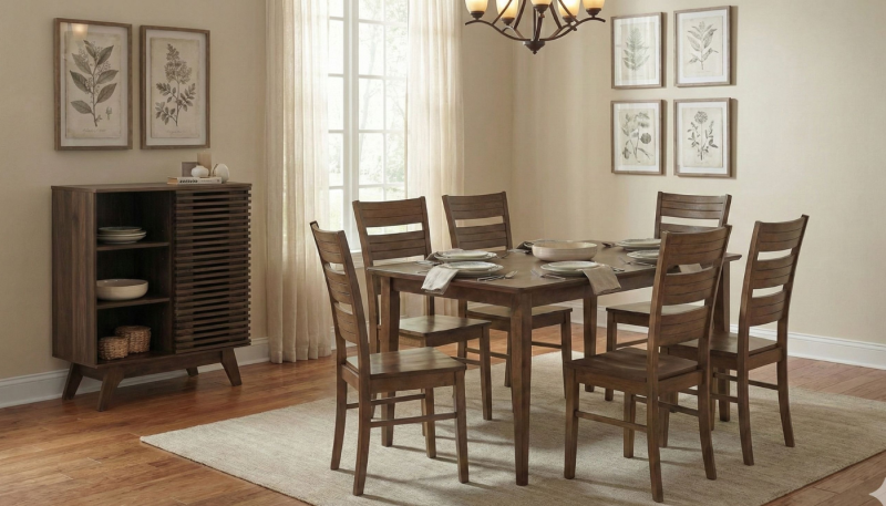 CHARMANT Dining Table + 6 Marley Dining Chairs