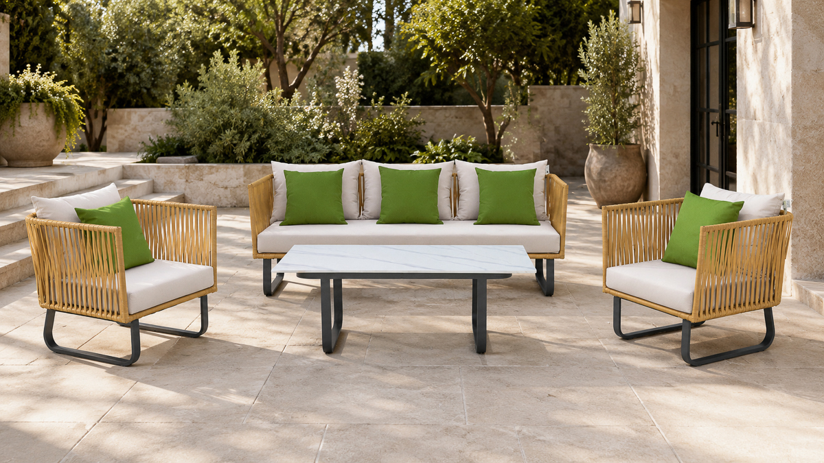ELYSIA 5 Seater Outdoor Sofa (3+1+1) + Coffee Table