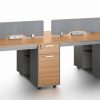 NEW YORK - DG16-D0424O - 2.4M 4 Seater Workstation Golden Oak