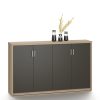 MEDINA-DG17-S0120- 2M Low Level File Cabinet Light Oak