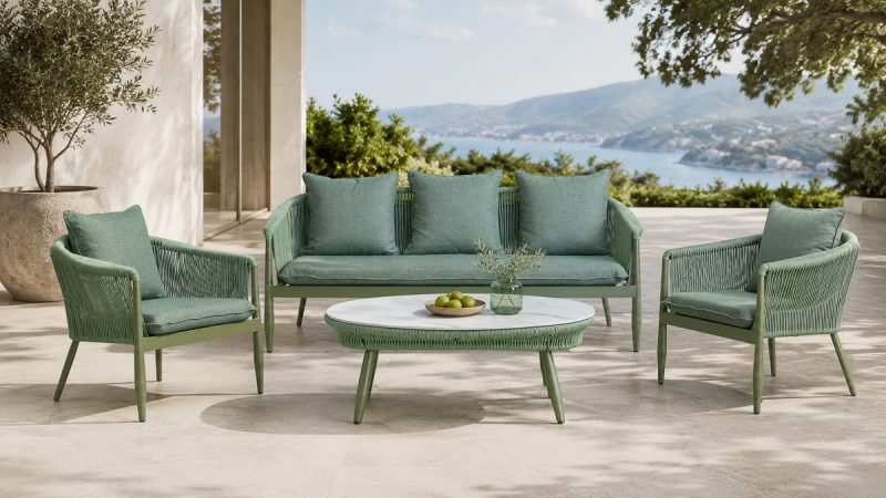EMERALD 5 Seater Outdoor Sofa (3+1+1) + Coffee Table