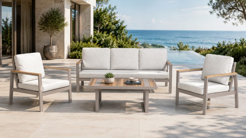 WHITESANDS 5 Seater Outdoor Sofa (3+1+1) + Coffee Table