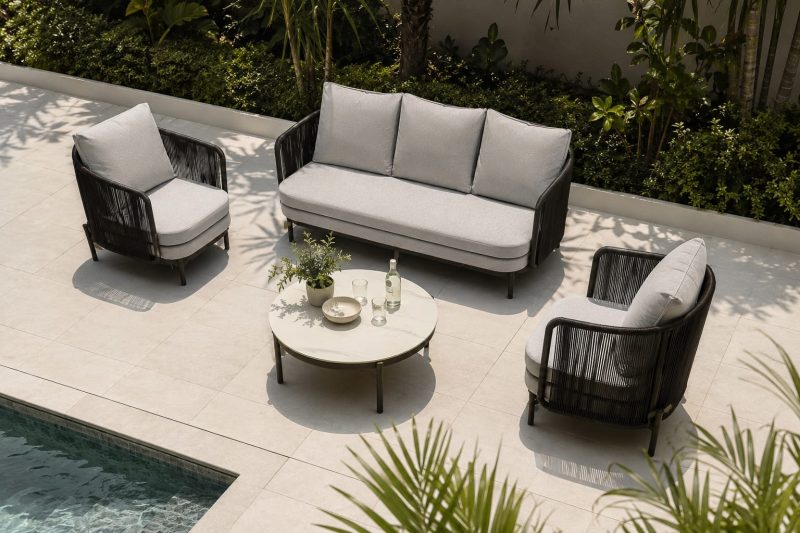 RIVERA 4 Seater Outdoor Sofa (2+1+1) + Coffee Table