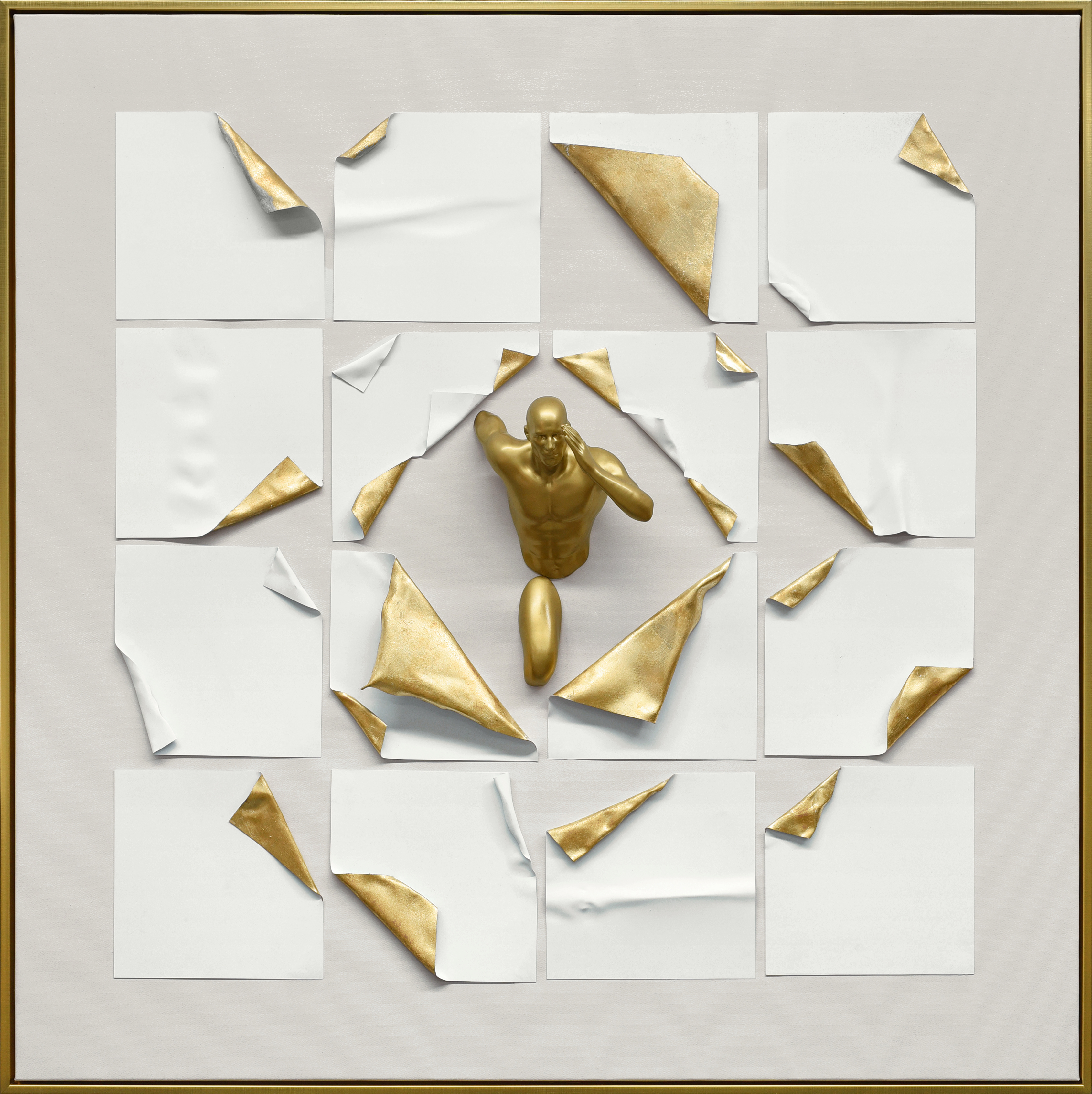 Frame art 100% hand painted art + resin sculpture-23790ND