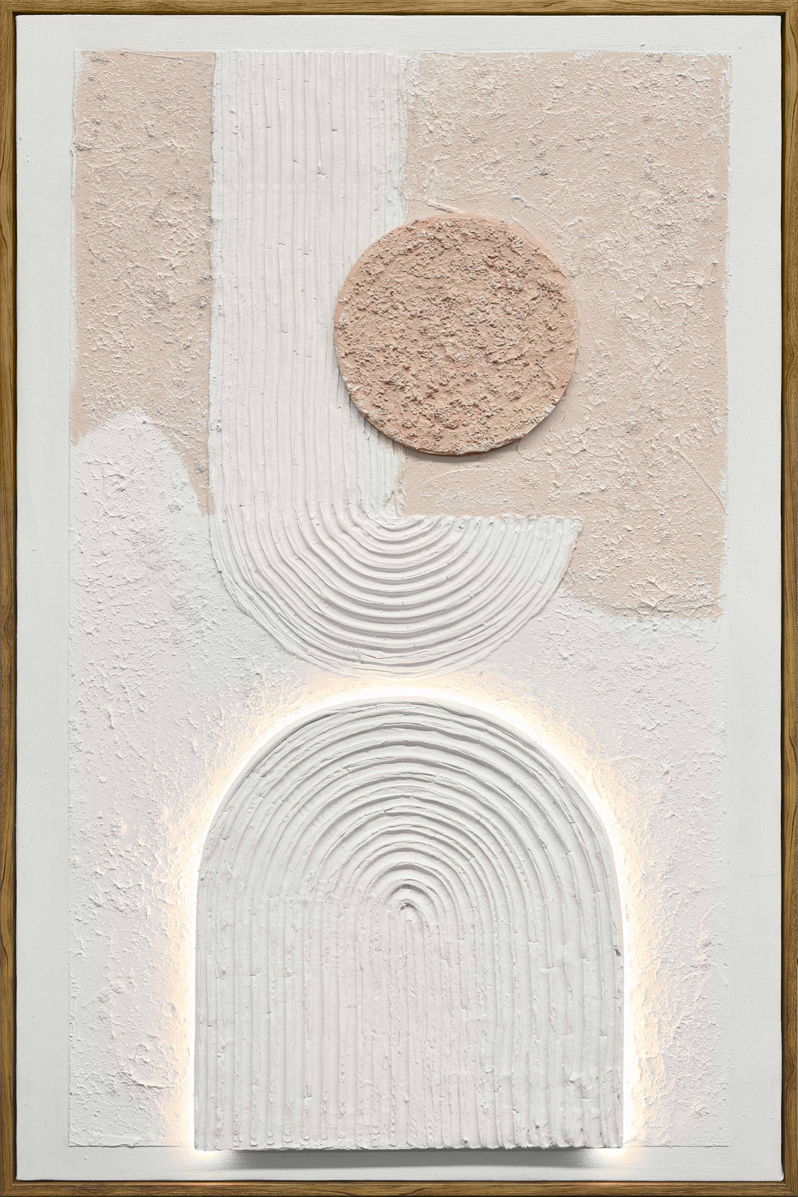 Frame LED art100% hand painted 3D effect and with thick texture with USB-25975YD-E