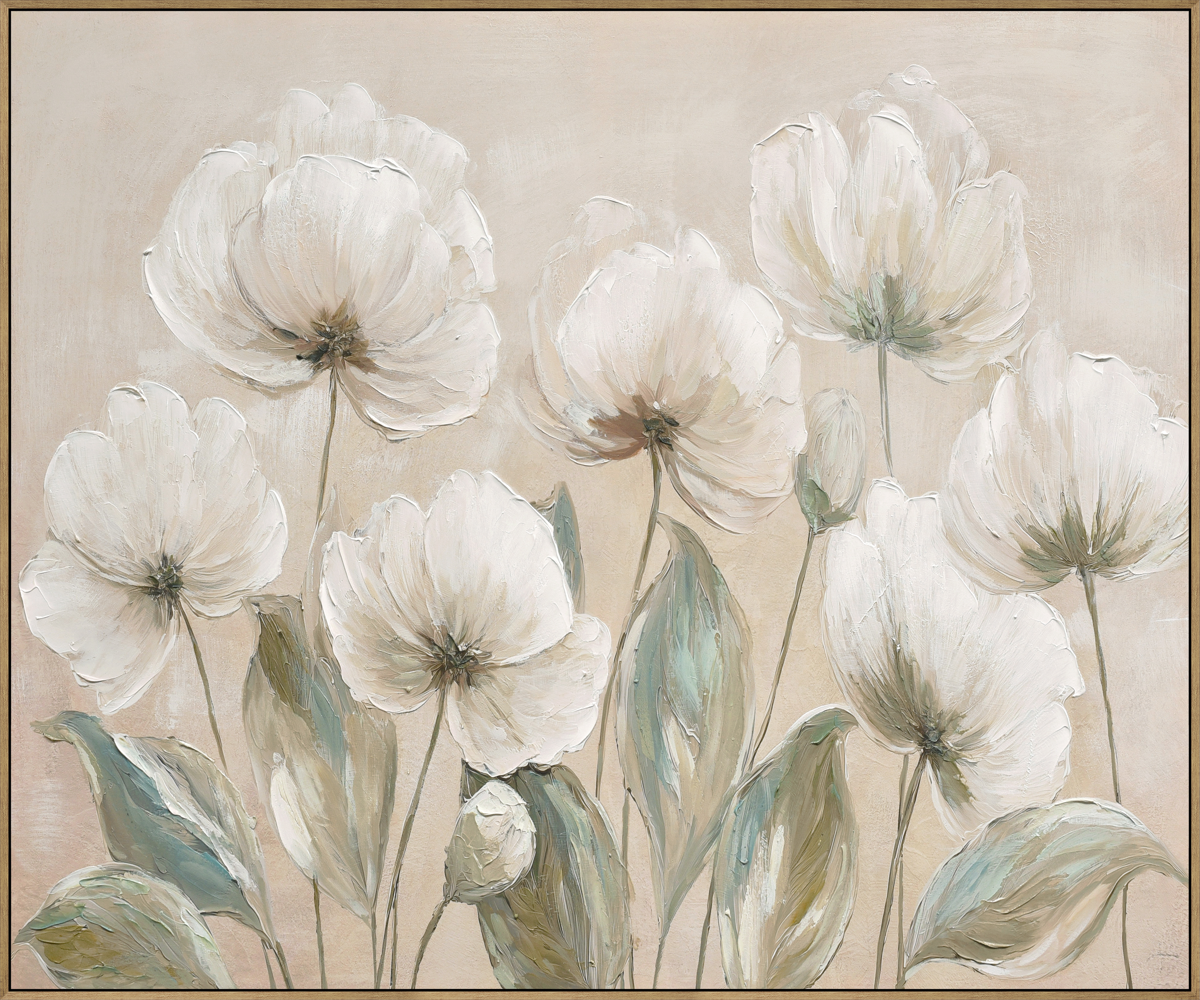 Framed art Print 100% hand painted with thick texture-1-26752YD