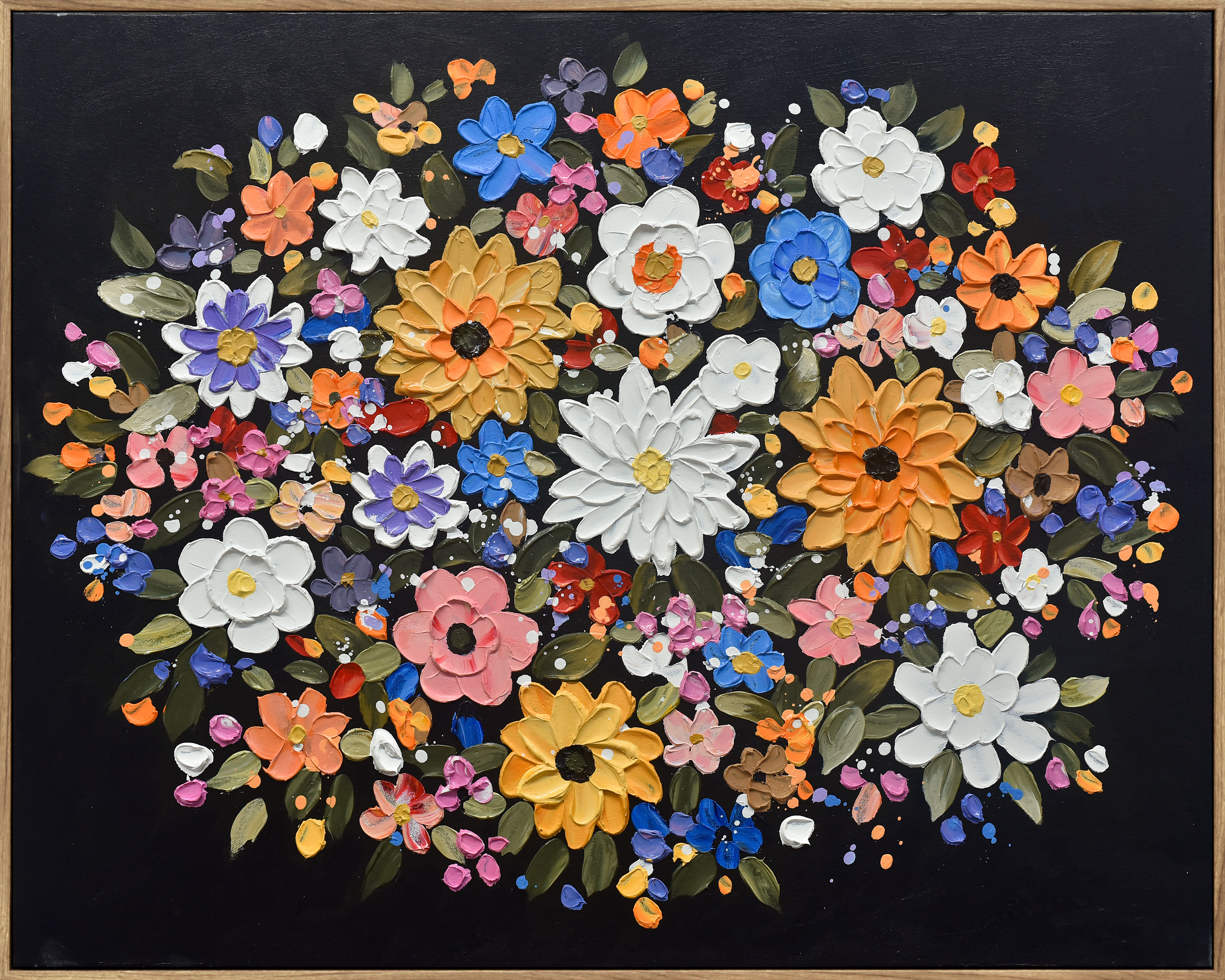 Frame art 100% hand painted with thick texture - 15580D