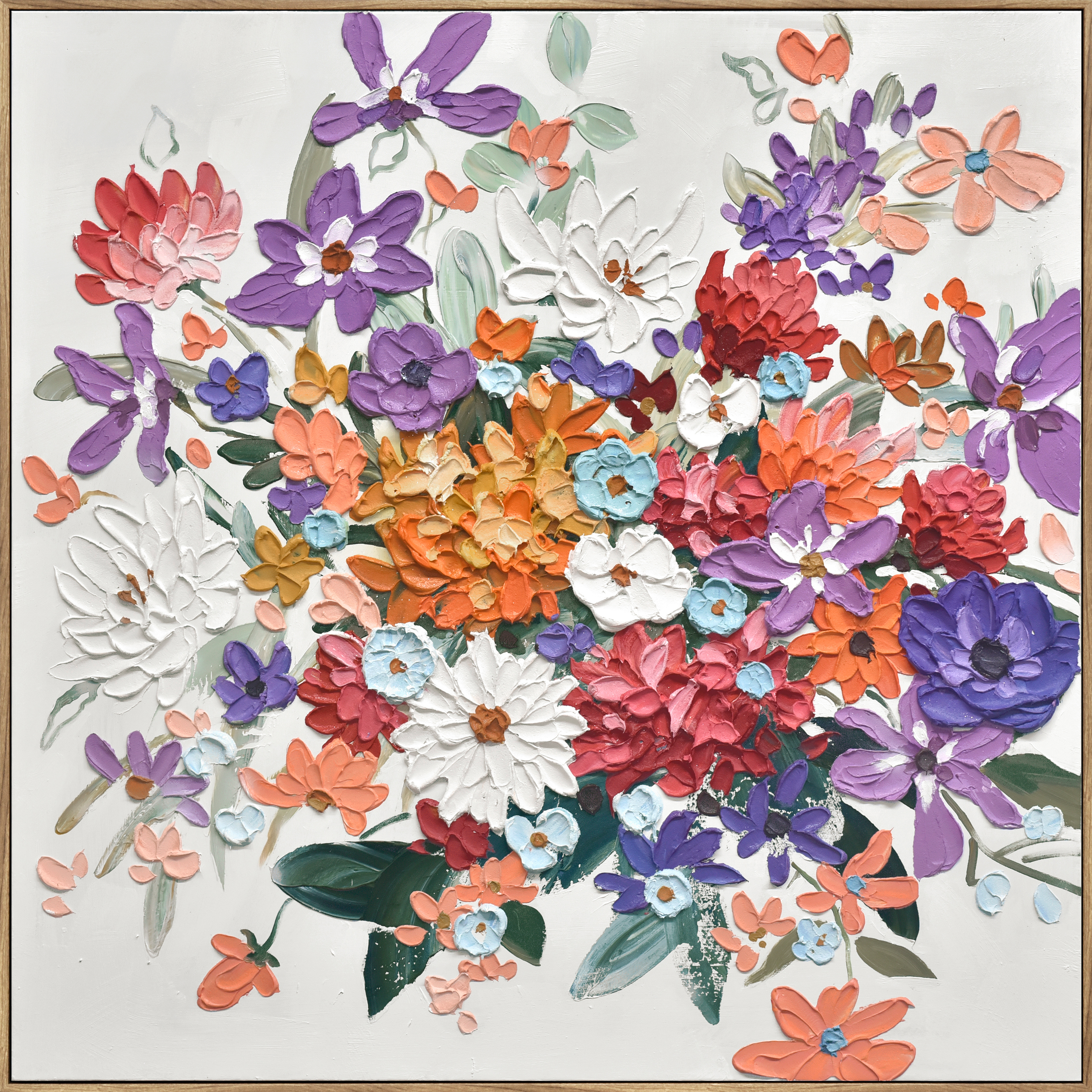 Frame art 100% hand painted with thick texture-15688D